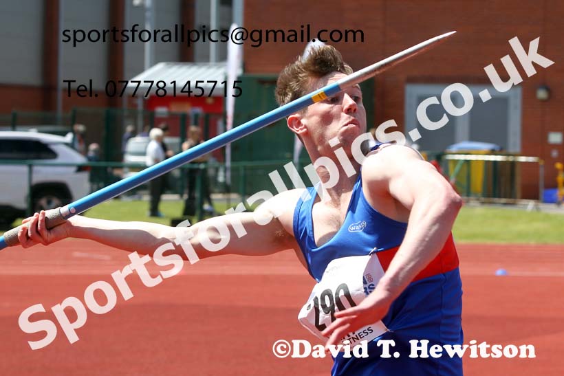 Mens under-20s javelin, 2021 Northern Senior and Under-20s Champs., Leigh. Photo: David T. Hewitson/Sports for All Pics